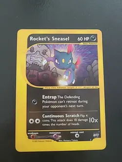 Rocket's Sneasel BEST #5 Best Pokemon PROMO Cards 2002 Vintage NM/LP - Image 1