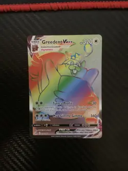 Holo Greedent VMAX 272/264 Secret Rare Fusion Strike Pokemon TCG Near Mint - Image 1
