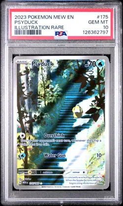 2023 POKEMON MEW EN-151 ILLUSTRATION RARE #175 PSYDUCK PSA 10 - Image 1