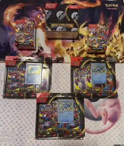 POKEMON MEGA EVOLUTION Enhanced booster box,2x Booster Bundles,3 Blister packs. - Image 1