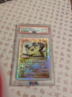 2002 POKEMON LEGENDARY COLLECTION #81 MANKEY-REVERSE FOIL PSA 8 - Image 4