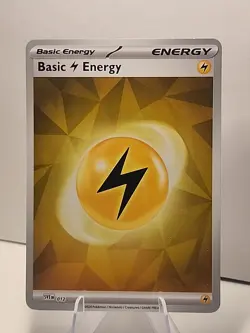 Basic Lightning Energy (Cracked Ice Holo) 012 Sve: Scarlet & Violet Pokemon NM - Image 1