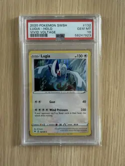 PSA 10 Pokemon TCG Lugia 132/185 Reverse Holo Rare Vivid Voltage - Image 1