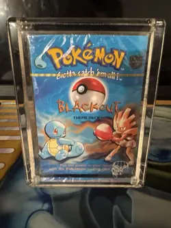 Pokemon Gold Strip Blackout Sealed Theme Deck Shadowless - Image 1