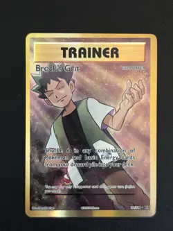 Pokemon TCG Trainer Brock's Grit Full Art 107/108 Evolutions Ultra Rare Holo, LP - Image 1