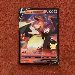 Pokemon Lance's Charizard V Celebrations SWSH133 Black Star Promo Near Mint - Image 1