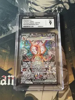 CGC M+ 9 Charizard ex SV03: Obsidian Flames 223/197 Holo Special Pokemon Mint - Image 1