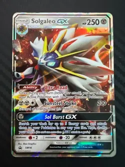 Pokemon TCG Solgaleo GX SM Black Star Promo SM16 Holo Promo MP/HP - Image 1