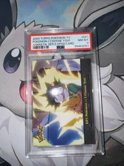 2000 Topps Pokemon TV #EP1 Pokemon - I Choose You! PSA 8 NM-MT - Image 1