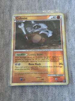 Pokemon TCG Cubone 60/102 HGSS Triumphant Common Reverse Holo LP - Image 1