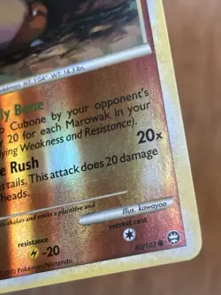 Pokemon TCG Cubone 60/102 HGSS Triumphant Common Reverse Holo LP - Image 4