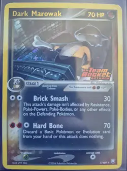Dark Marowak [Reverse Holo] 7/109 | Pokemon Team Rocket Returns - Image 1