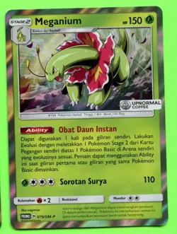 Indonesian Meganium Upnormal Coffee Holo Promo 079/SM-P - Near Mint Pokemon - Image 1