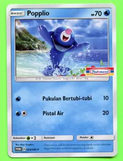 Indonesian Popplio Indomaret Promo 004/SM-P - Near Mint Pokemon - Image 1