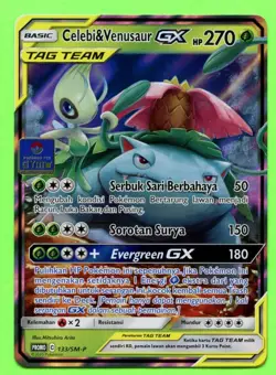 Indonesian Celebi & Venusaur GX TCG Gym Promo 133/SM-P - Near Mint Pokemon - Image 1