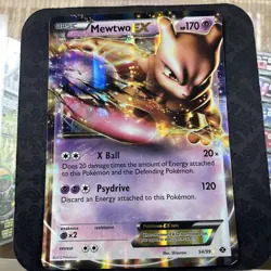 Pokemon TCG Mewtwo EX Holo Ultra Rare Card Next Destinities 54/99 Jumbo - Image 1
