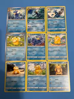Psyduck Golduck Pokemon card lot x9 cards - Image 1