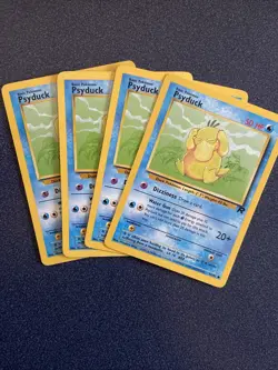 PSYDUCK 65/82 (set Of 4) Water Pokemon Team Rocket NEAR MINT Condition Card - Image 1