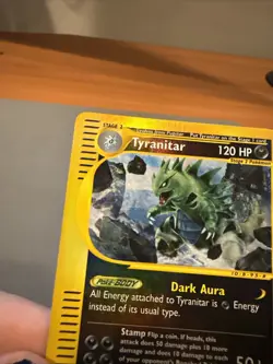 Pokemon TCG Tyranitar Expedition Base Set Rare Card 66/165 Reverse Holo - Image 3