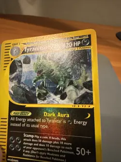 Pokemon TCG Tyranitar Expedition Base Set Rare Card 66/165 Reverse Holo - Image 4