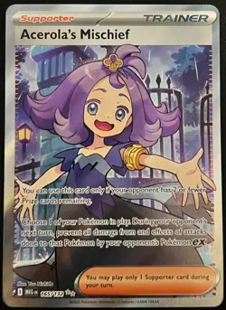 Acerola's Mischief 165/132 - ME01: Mega Evolution Holo Pokemon Card - NM - Image 1