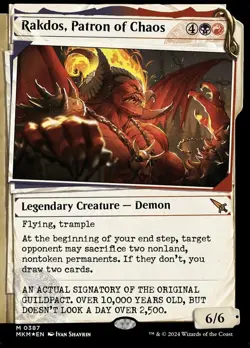 MTG Rakdos, Patron of Chaos - Foil - Showcase - Invisible Ink, NM-Mint, English - Image 1