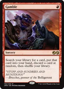 1x Gamble Moderate Play MTG Magic - Kid Icarus - - Image 1