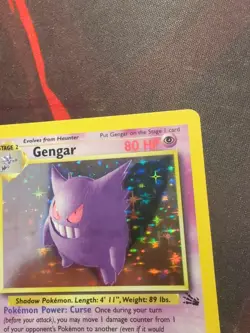 Pokemon Gengar TCG Fossil Holo Unlimited Rare Card 5/62 1999 - Image 3