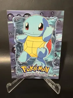 1999 Topps Pokemon Movie Edition Squirtle E7 of 12 Black Logo NM - Image 1