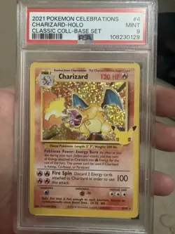 2021 Pokemon Celebrations Charizard-Holo Classic Collection- Base Set Psa 9 - Image 1