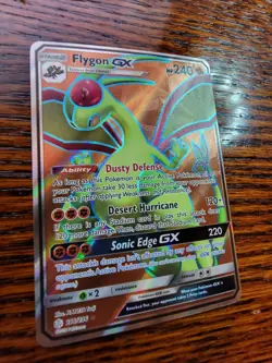 Pokemon TCG Flygon GX Sun & Moon Cosmic Eclipse 218/236 Holo Full Art Near Mint - Image 2
