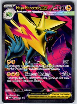 Pokemon Mega Manectric EX 158 Full Art Ultra Rare Mega Evolution English - Image 1