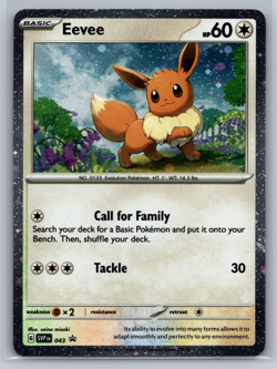 Eevee SVP 043 Cosmos Holo Black Star Promo Scarlet & Violet Pokemon TCG NM - Image 1