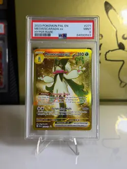 2023 Pokemon Meowscarada ex #271 PSA 9 Hyper Rare Gold Paldea Evolved - Image 1