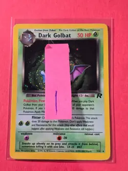 2000 Pokemon Team Rocket Unlimited #7 Dark Golbat HOLO, R, NF/H, cds1 - Image 3