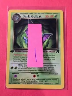 2000 Pokemon Team Rocket 1st Edition #24 Dark Golbat, R, NF/H, cds1 - Image 3