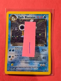 2000 Pokemon Team Rocket Unlimited #3 Dark Blastoise HOLO, Rare, cds1 - Image 3