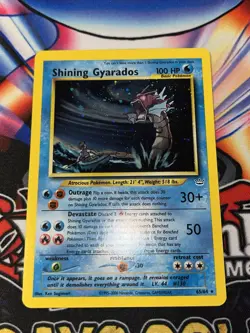 Pokemon Shining Gyarados 65/64 Neo Revelation Holo Error Mouth Swirl 🌀 - Image 2