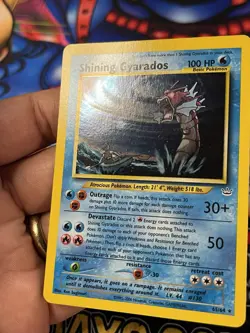 Pokemon Shining Gyarados 65/64 Neo Revelation Holo Error Mouth Swirl 🌀 - Image 3