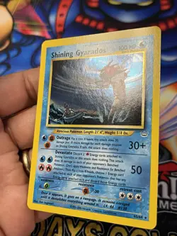 Pokemon Shining Gyarados 65/64 Neo Revelation Holo Error Mouth Swirl 🌀 - Image 4
