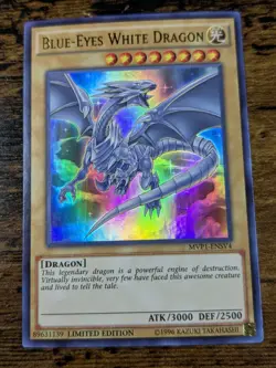 YU-GI-OH BLUE EYES WHITE DRAGON ALT ART MVP1-ENSV4 NM MOVIE PACK - Image 1