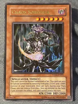 Yu-Gi-Oh Chaos Sorcerer Ultra Rare TU02-EN001 Near Mint Condition - Image 1