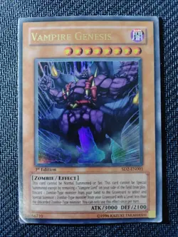 Vampire Genesis - SD2-EN001 - Ultra Rare - 1st Edition MP Yugioh - Image 1