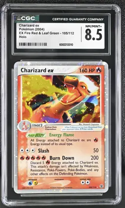CGC 8.5 Charizard ex 2004 EX Fire Red & Leaf Green 105/112 Holo Pokemon Card - Image 1