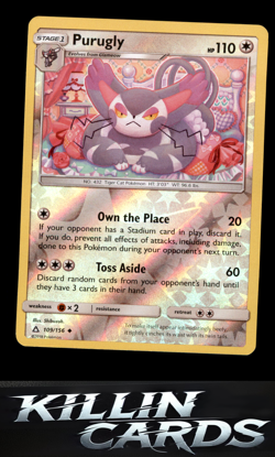 Reverse Holofoil Purugly 109/156 Pokemon Uncommon SM - Ultra Prism Card NM - Image 1