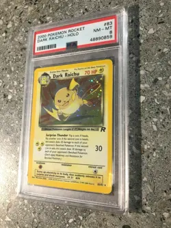 Pokemon TCG Cards Dark Raichu 83/82 Team Rocket Secret Rare Holo PSA 8 NM-MT - Image 4