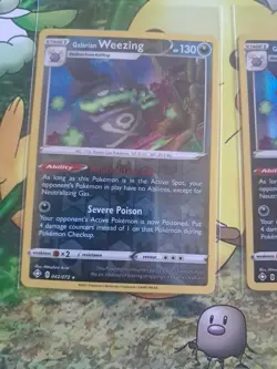 Pokemon TCG Galarian Weezing Holo/reverse Holo Rare Card 042/072 Shining Fates - Image 1