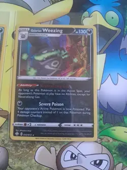 Pokemon TCG Galarian Weezing Holo/reverse Holo Rare Card 042/072 Shining Fates - Image 2