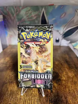 NEW Pokemon Sun And Moon Forbidden Light 3-Card Booster Pack - Image 1