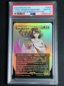 MTG Final Fantasy Borderless Foil Yuna Grand Summoner PSA 10 GEM MINT SP MYTHIC - Image 1